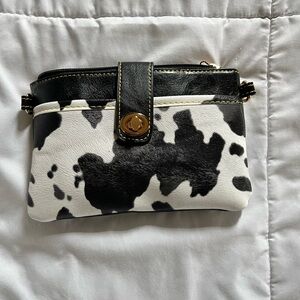 Black and White Cow Print Women's Crossbody Bag